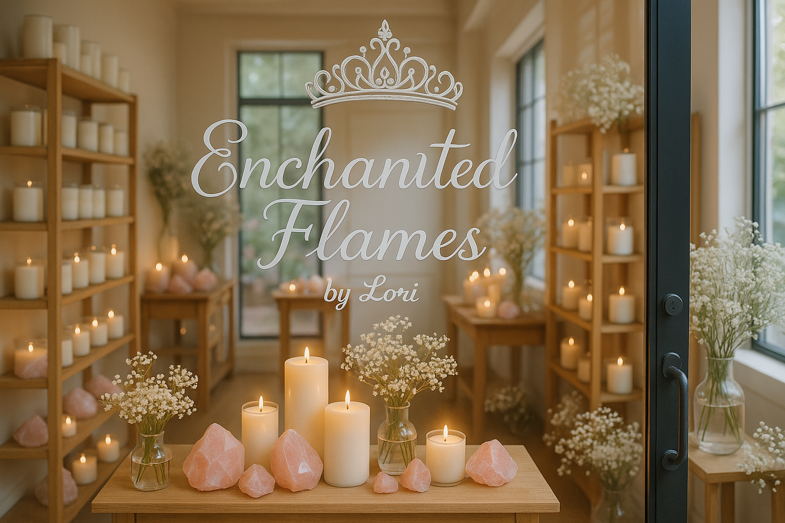 add enchanted flames by Lori in girly font under the silver crown